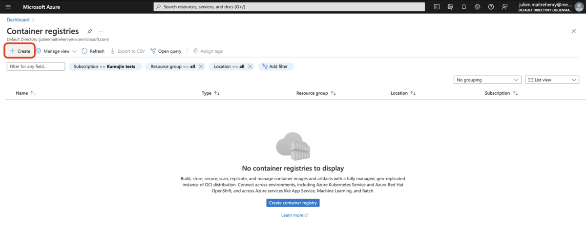 Create from product page